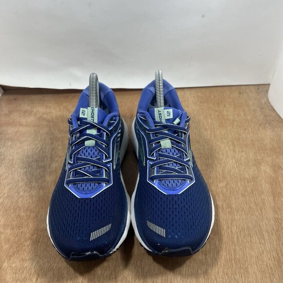 Brooks Ghost 12 Womens Size 7 Running Shoes Athletic Sneakers Blue - Picture 2 of 10